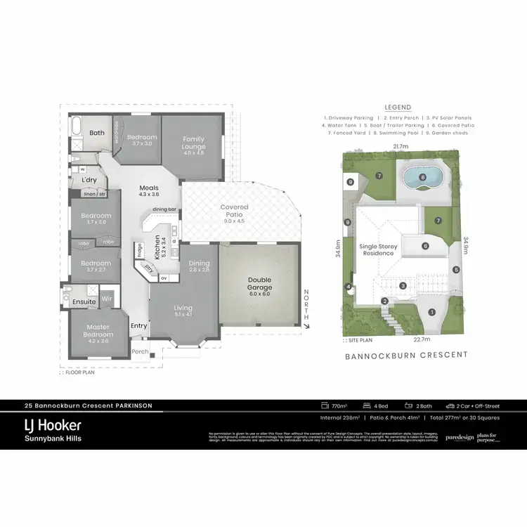 Floorplan of Homely house listing, 25 Bannockburn Crescent, Parkinson QLD 4115
