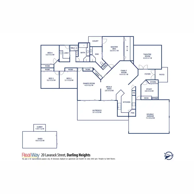 Floorplan of Homely house listing, 20 Lavarack Street, Darling Heights QLD 4350