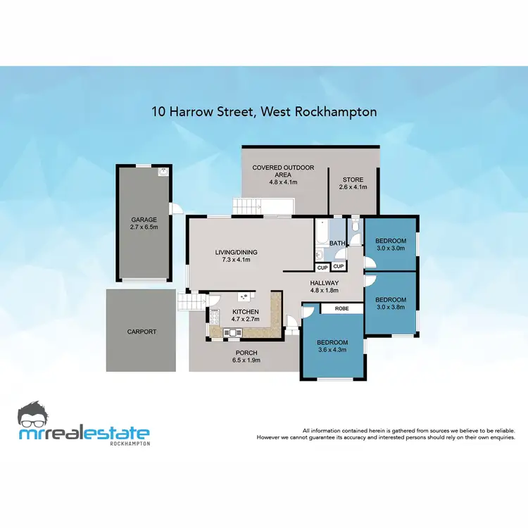 Floorplan of Homely house listing, 10 Harrow Street, West Rockhampton QLD 4700
