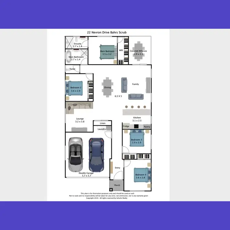 Floorplan of Homely house listing, 22 Nevron Drive, Bahrs Scrub QLD 4207