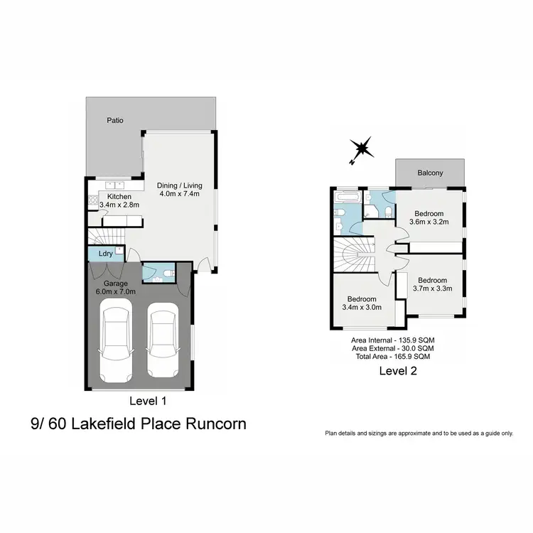 Floorplan of Homely townhouse listing, 9/60 Lakefield Place, Runcorn QLD 4113
