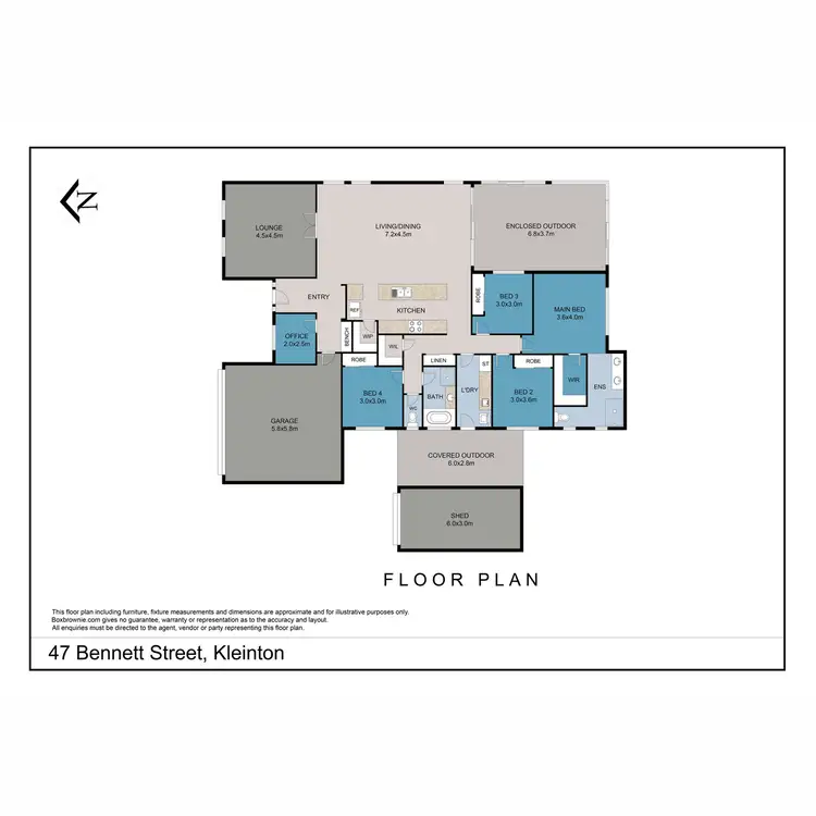 Floorplan of Homely house listing, 47 Bennett Street, Kleinton QLD 4352
