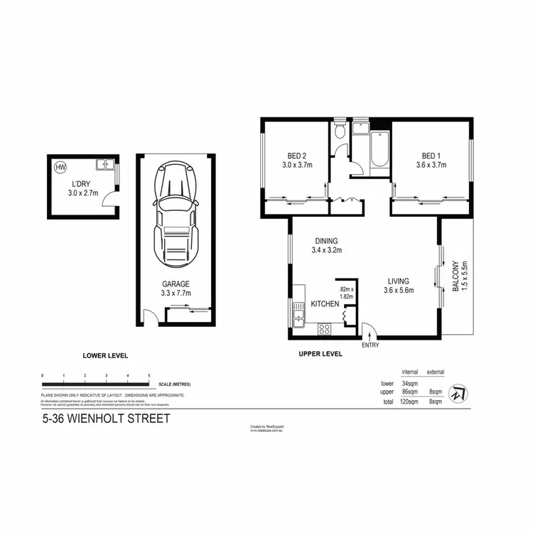 Floorplan of Homely unit listing, 5/36 Wienholt Street, Auchenflower QLD 4066