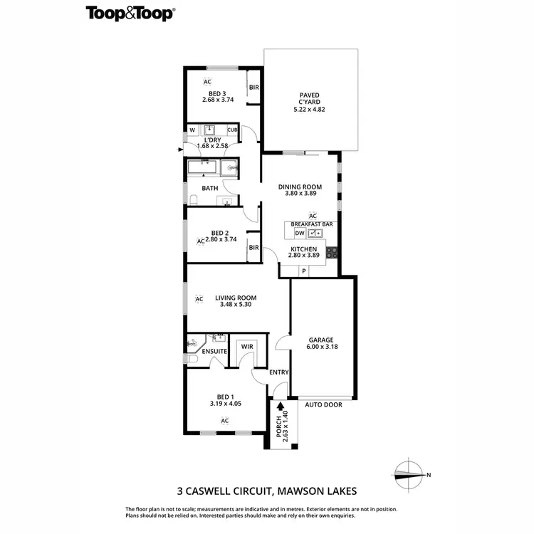 Floorplan of Homely house listing, 3 Caswell Circuit, Mawson Lakes SA 5095