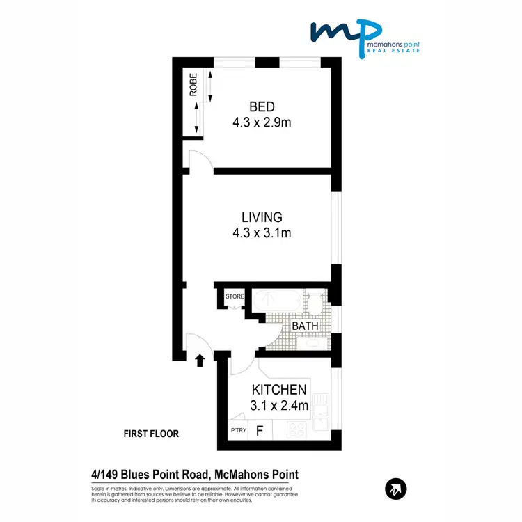 Floorplan of Homely apartment listing, 4/149 Blues Point Road, Mcmahons Point NSW 2060