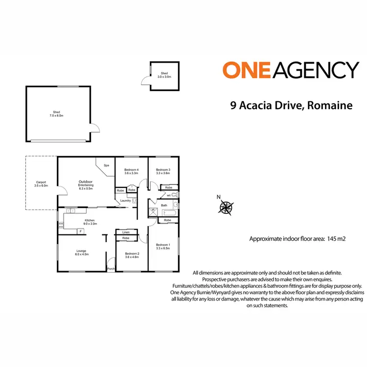 Floorplan of Homely house listing, 9 Acacia Drive, Romaine TAS 7320