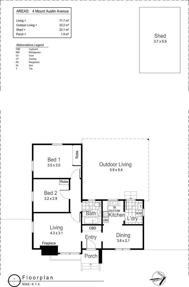 Floorplan of Homely house listing, 4 Mount Austin Avenue, Mount Austin NSW 2650