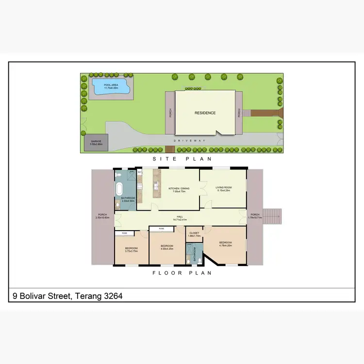 Floorplan of Homely house listing, 9 Bolivar Street, Terang VIC 3264