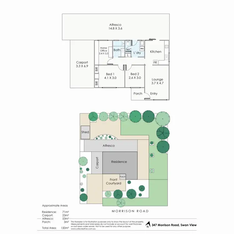 Floorplan of Homely house listing, 347 Morrison Road, Swan View WA 6056