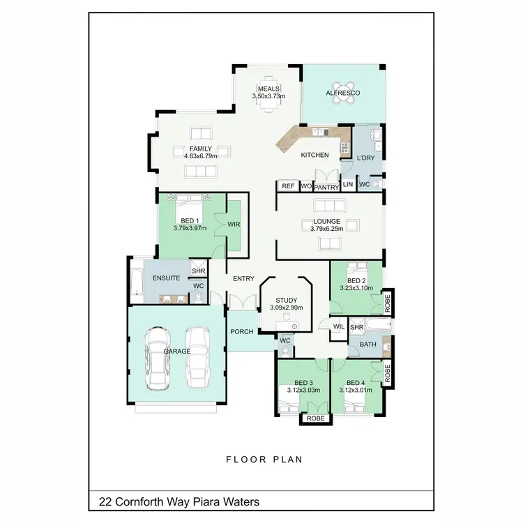 Floorplan of Homely house listing, 22 Cornforth Way, Piara Waters WA 6112
