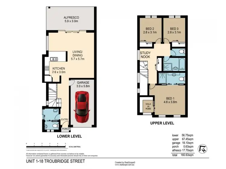 Floorplan of Homely townhouse listing, 1/18 Troubridge Street, Mount Gravatt East QLD 4122