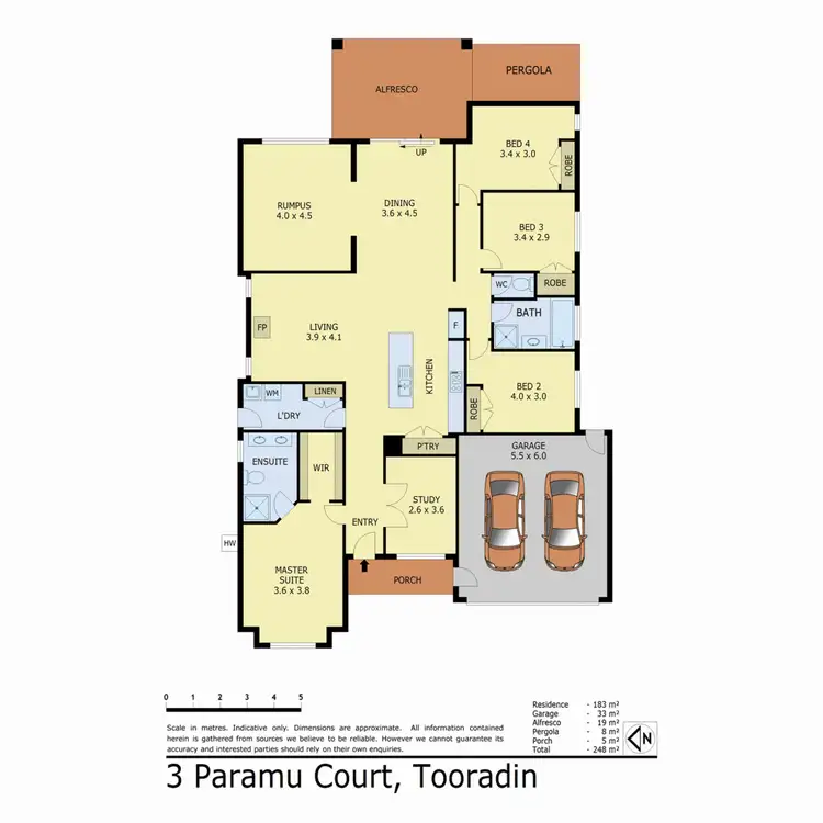 Floorplan of Homely house listing, 3 Paramu Court, Tooradin VIC 3980
