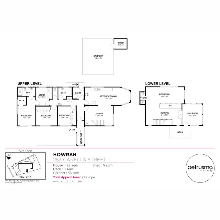 Floorplan of Homely house listing, 253 Carella Street, Howrah TAS 7018