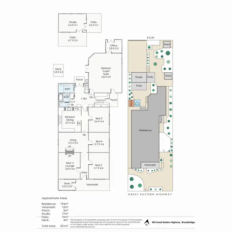 Floorplan of Homely house listing, 424 Great Eastern Highway, Woodbridge WA 6056