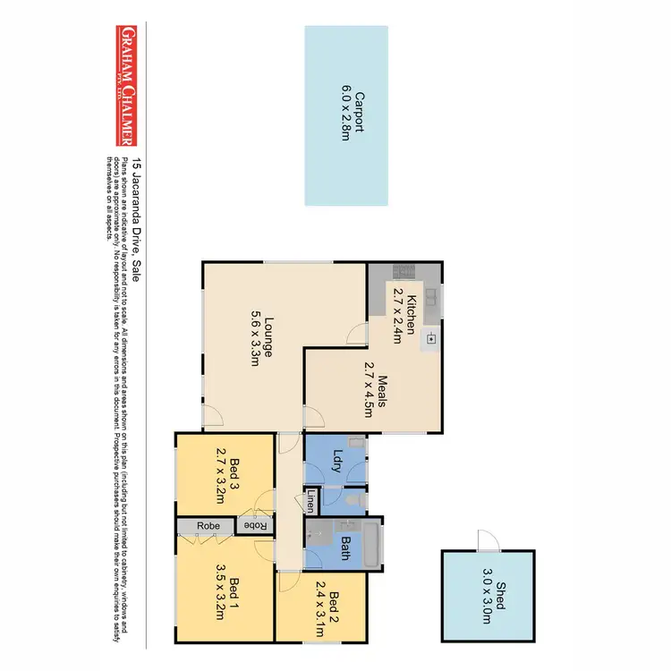 Floorplan of Homely unit listing, 15 Jacaranda Drive, Sale VIC 3850