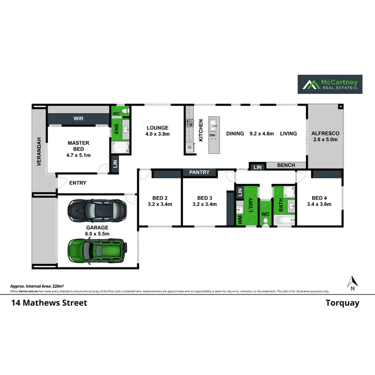 Floorplan of Homely house listing, 14 Mathews Street, Torquay VIC 3228