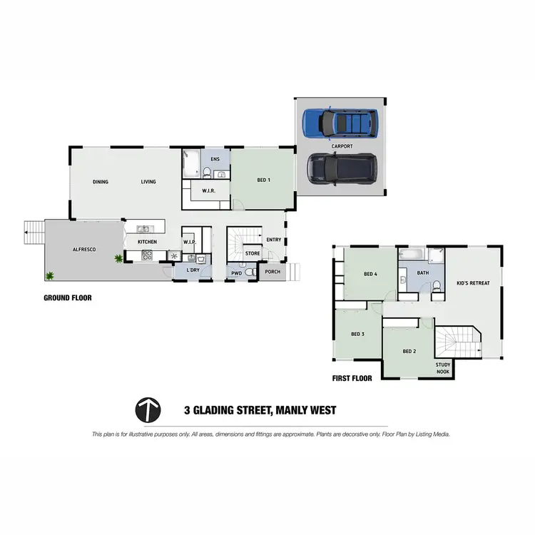 Floorplan of Homely house listing, 3 Glading Street, Manly West QLD 4179