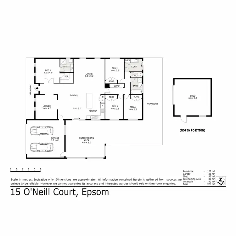 Floorplan of Homely house listing, 15 O'Neill Court, Epsom VIC 3551