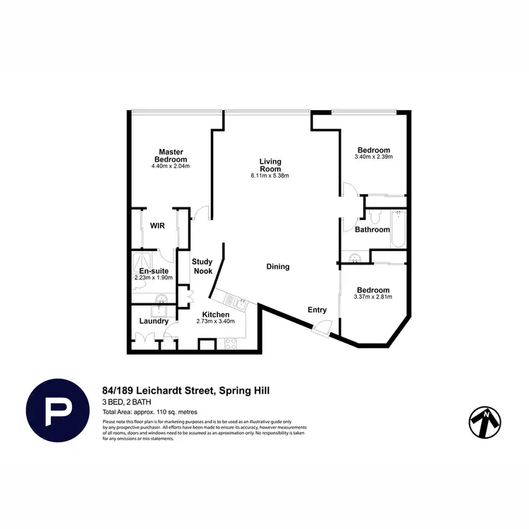 Floorplan of Homely apartment listing, 84/189 Leichhardt Street, Spring Hill QLD 4000