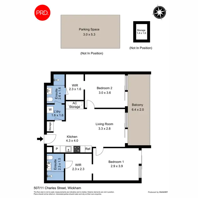 Floorplan of Homely unit listing, 507/11 Charles Street, Wickham NSW 2293