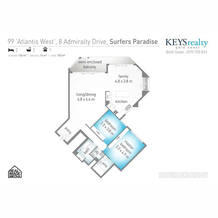 Floorplan of Homely apartment listing, 99/8 Admiralty Drive, Paradise Waters QLD 4217
