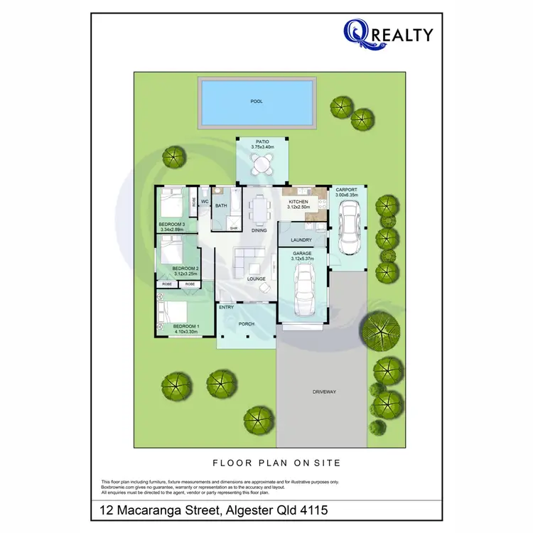 Floorplan of Homely house listing, 12 Macaranga Street, Algester QLD 4115