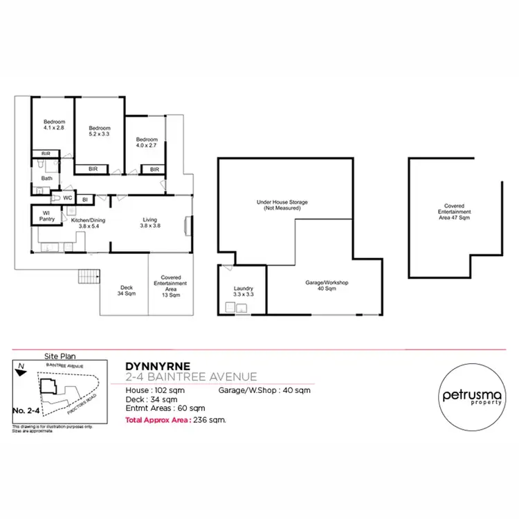 Floorplan of Homely house listing, 2-4 Baintree Avenue, Dynnyrne TAS 7005