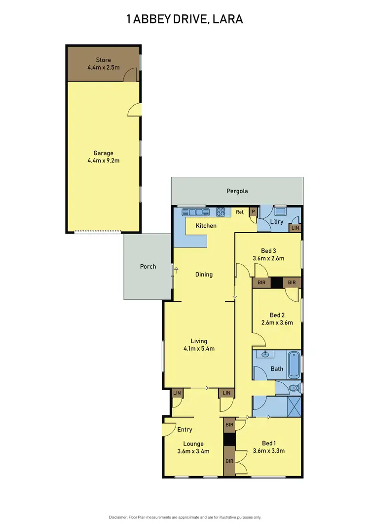 Floorplan of Homely house listing, 1 Abbey Drive, Lara VIC 3212