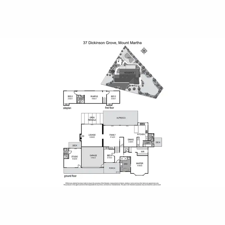 Floorplan of Homely house listing, 37 Dickinson Grove, Mount Martha VIC 3934
