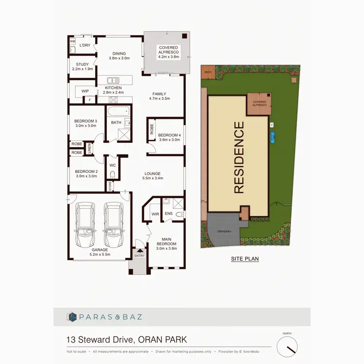 Floorplan of Homely house listing, 13 Steward Drive, Oran Park NSW 2570