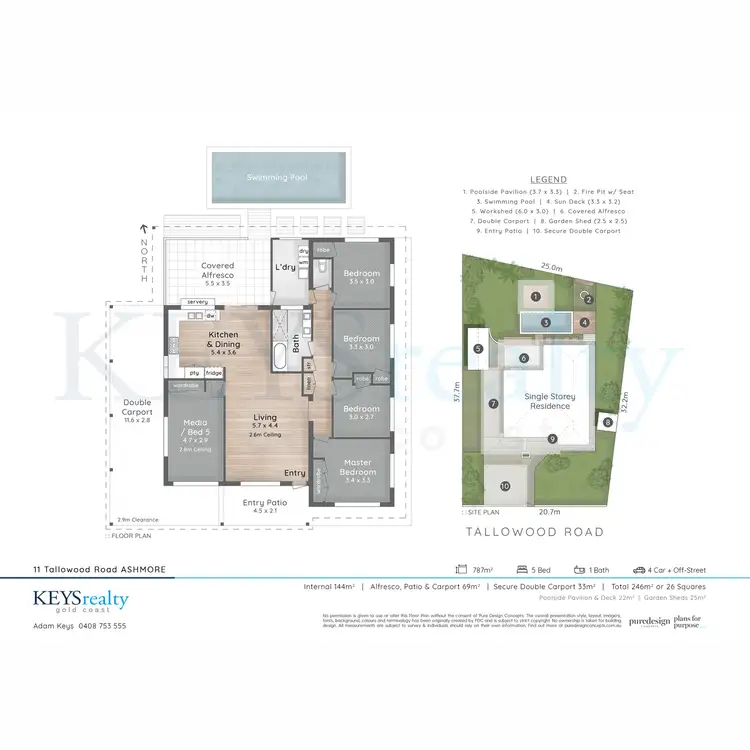 Floorplan of Homely house listing, 11 Tallowood Road, Ashmore QLD 4214