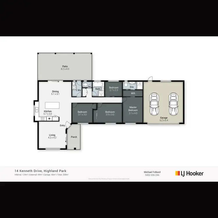 Floorplan of Homely house listing, 14 Kenneth Drive, Highland Park QLD 4211