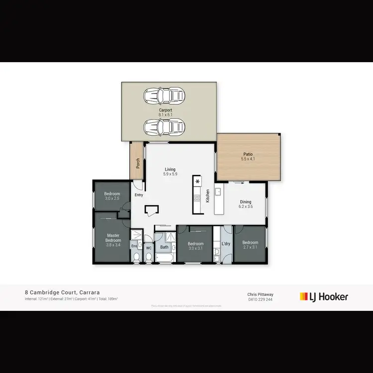 Floorplan of Homely house listing, 8 Cambridge Court, Carrara QLD 4211