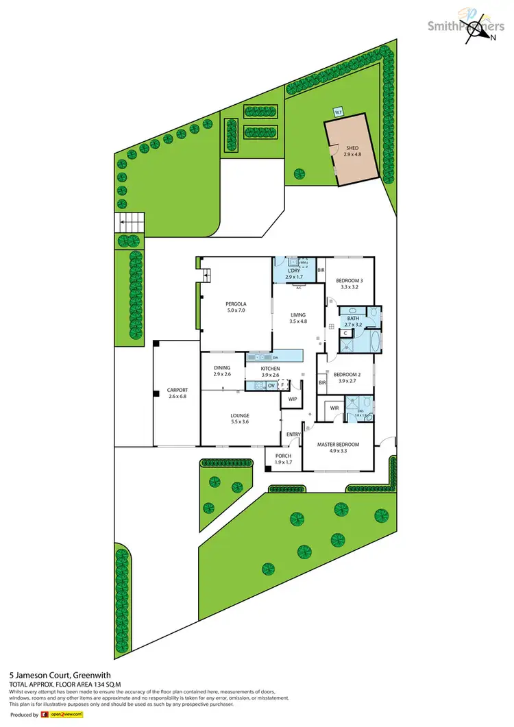 Floorplan of Homely house listing, 5 Jameson Court, Greenwith SA 5125