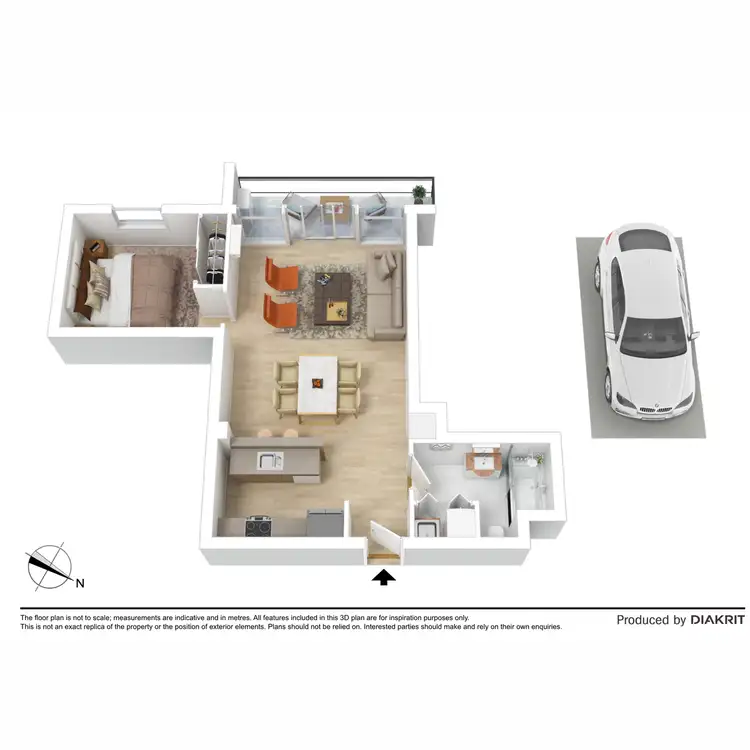 Floorplan of Homely apartment listing, 127/83 Whiteman Street, Southbank VIC 3006
