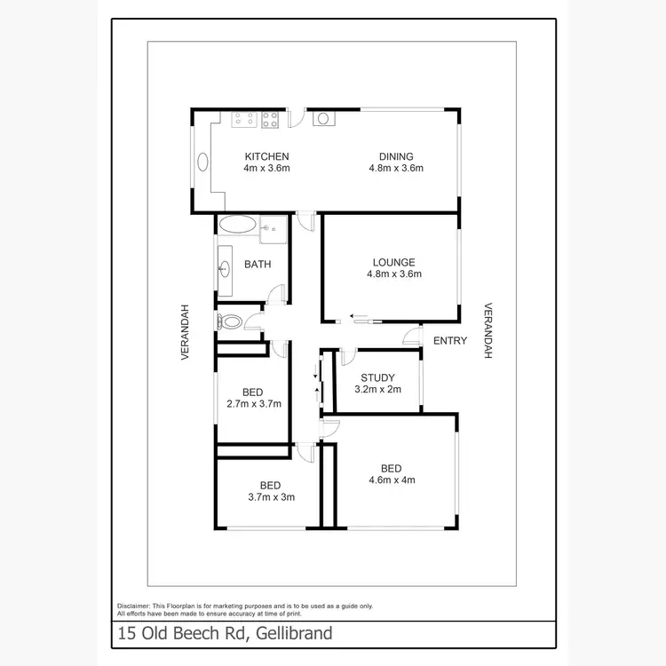 Floorplan of Homely rural property listing, 15 Old Beech Forest Road, Gellibrand VIC 3239