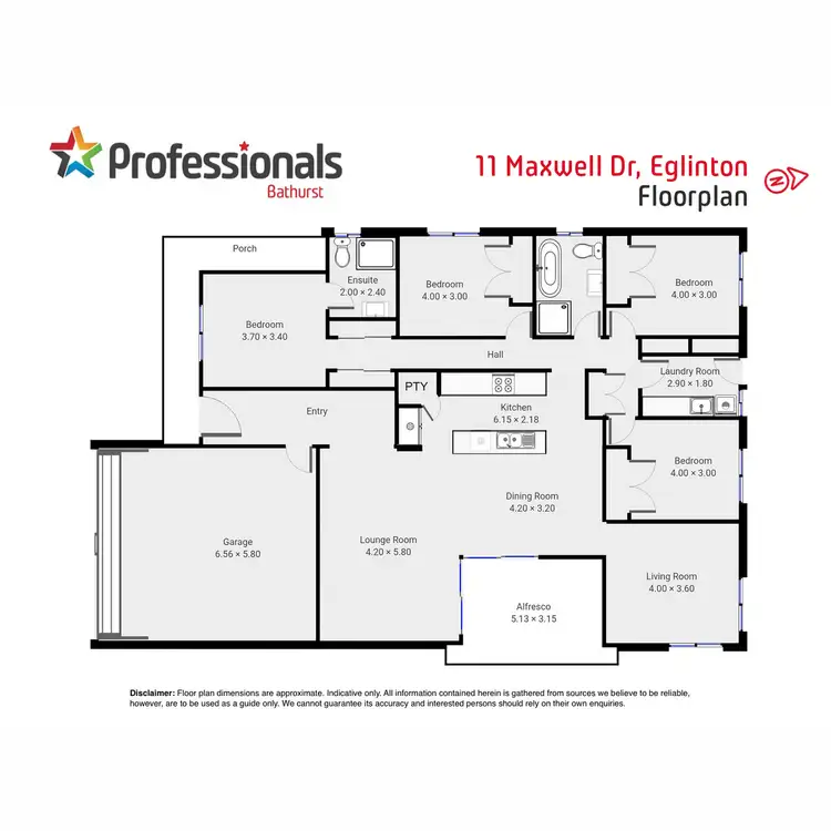 Floorplan of Homely house listing, 11 Maxwell Drive, Eglinton NSW 2795