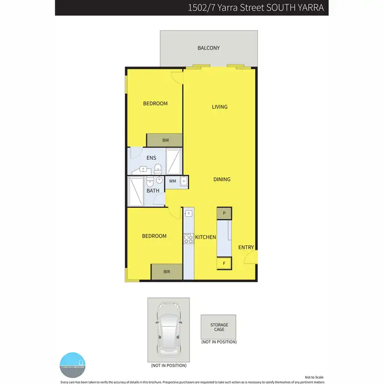 Floorplan of Homely apartment listing, 1502/7 Yarra Street, South Yarra VIC 3141