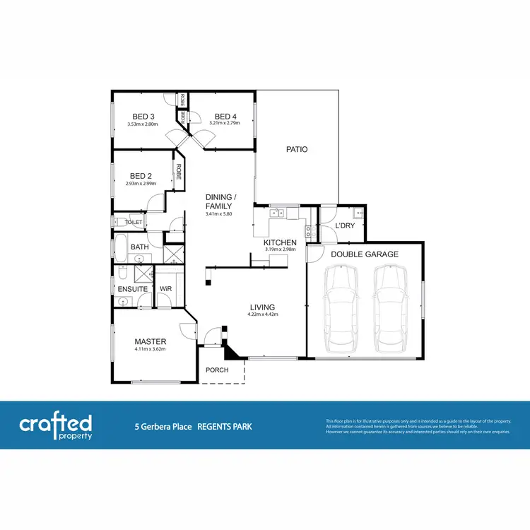Floorplan of Homely house listing, 5 Gerbera Place, Regents Park QLD 4118