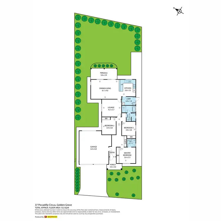 Floorplan of Homely house listing, 37 Piccadilly Circus, Golden Grove SA 5125