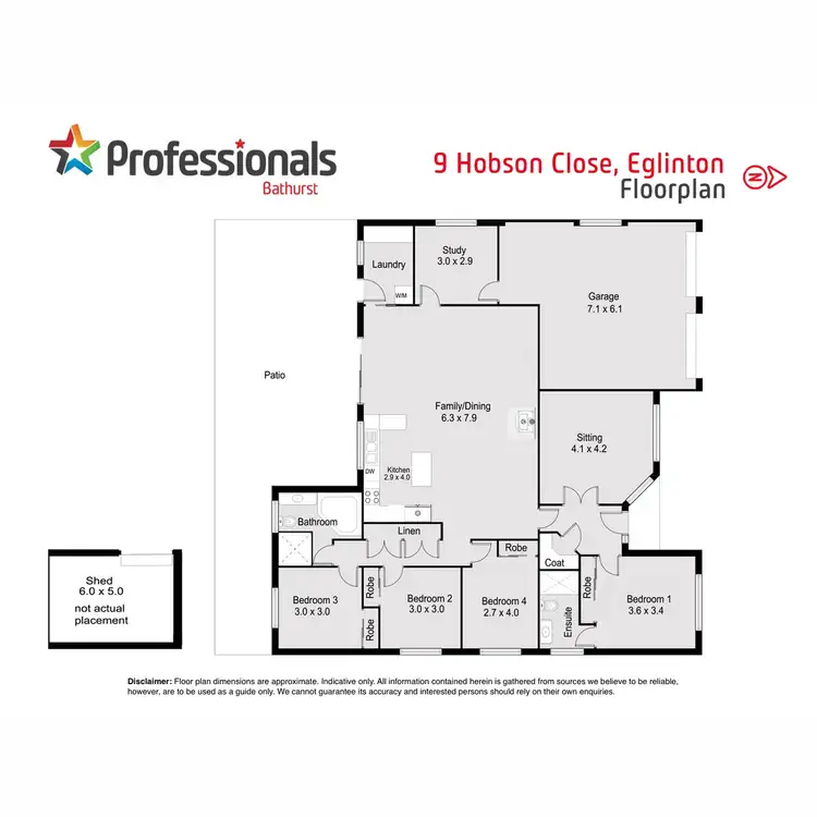 Floorplan of Homely house listing, 9 Hobson Close, Eglinton NSW 2795