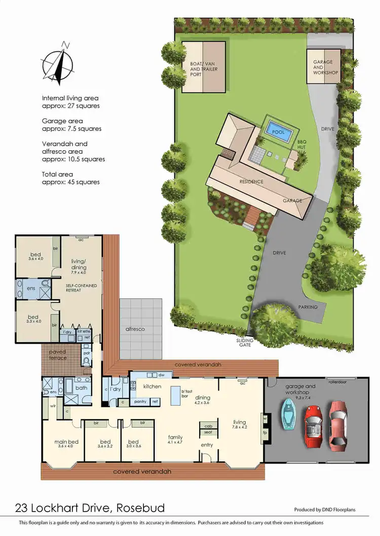 Floorplan of Homely house listing, 23 Lockhart Drive, Rosebud VIC 3939
