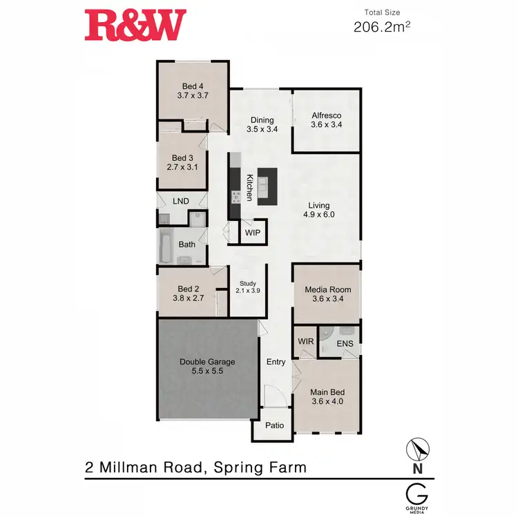 Floorplan of Homely house listing, 2 Millman Road, Spring Farm NSW 2570