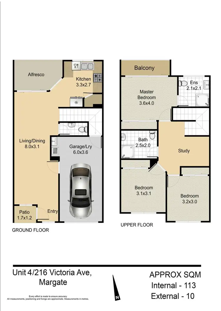Floorplan of Homely townhouse listing, 4/216 Victoria Avenue, Margate QLD 4019