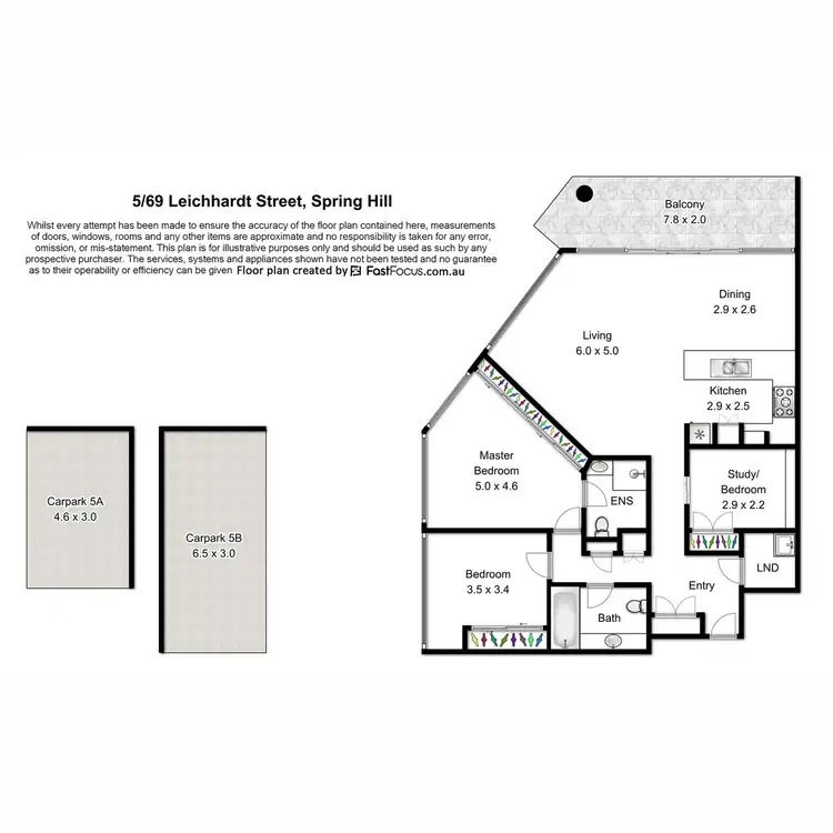 Floorplan of Homely unit listing, 5/69 Leichhardt Street, Spring Hill QLD 4000