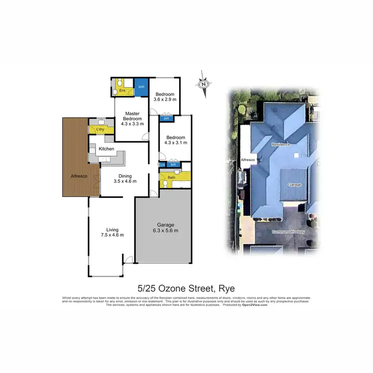 Floorplan of Homely unit listing, 5/25 Ozone Street, Rye VIC 3941