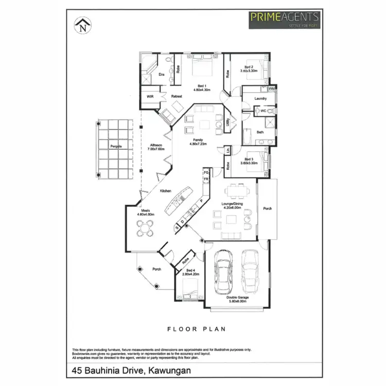 Floorplan of Homely house listing, 45 Bauhinia Drive, Kawungan QLD 4655