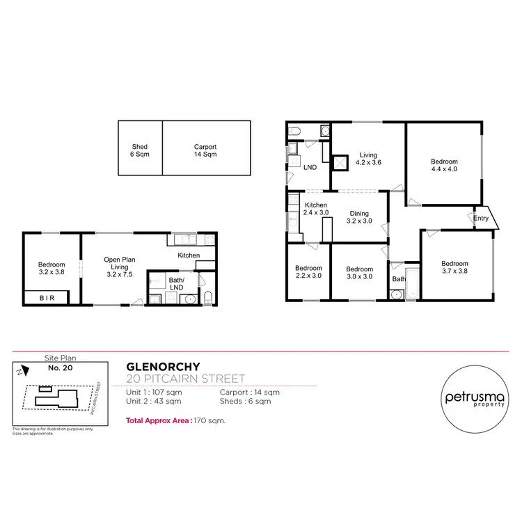 Floorplan of Homely house listing, 20 Pitcairn Street, Glenorchy TAS 7010