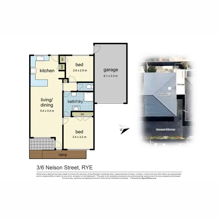 Floorplan of Homely unit listing, Unit 3/6 Nelson Street, Rye VIC 3941