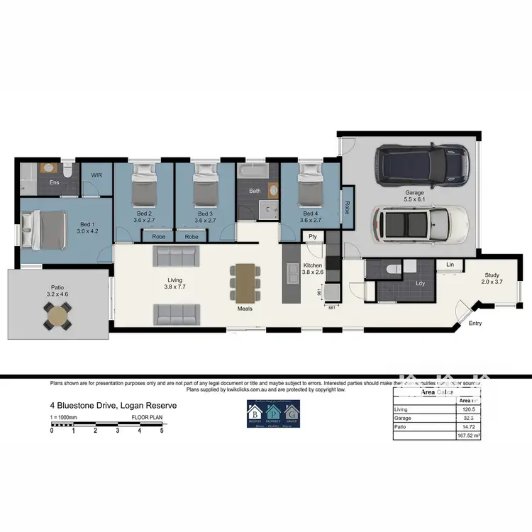 Floorplan of Homely house listing, 4 Bluestone Drive, Logan Reserve QLD 4133